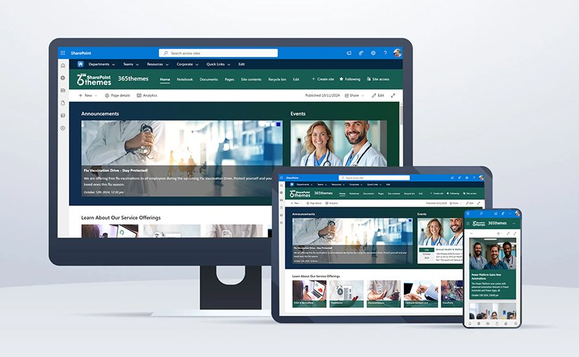 Healthcare SharePoint Templates & Intranet Solutions with 365Themes